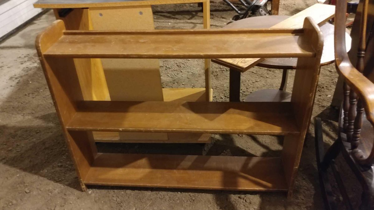 BOOK SHELF W/3 SHELVES (8" X 36" X 29")