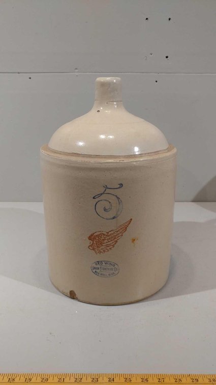 RED WING 5 GAL UNION STONEWARE COMPANY CROCK