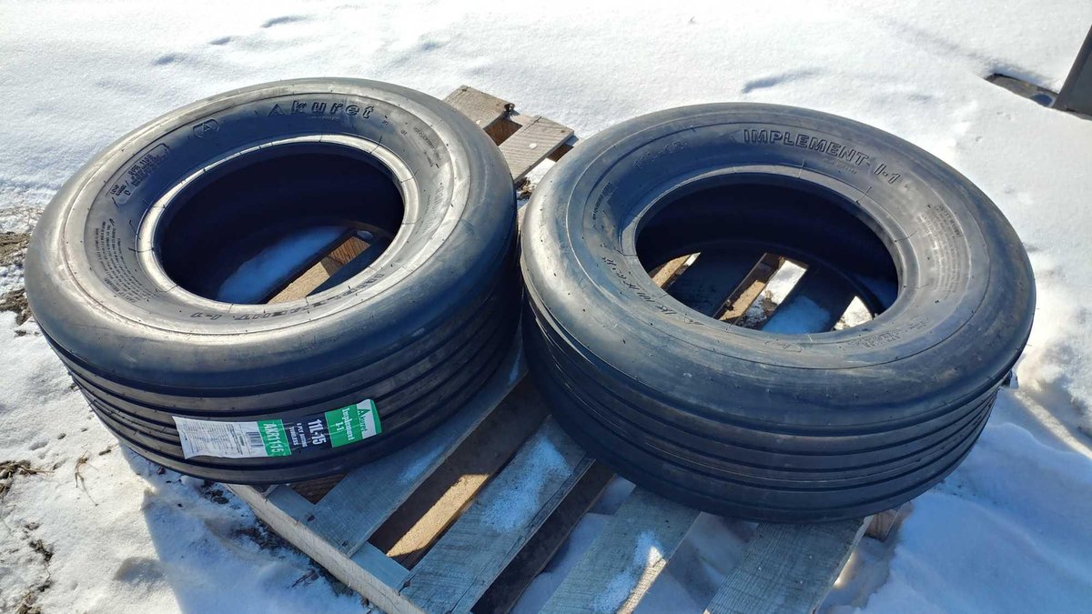 (I-25) (2) NEW 11L-15 TIRES (ITEM AT ZIELSDORF AUCTIONS) 