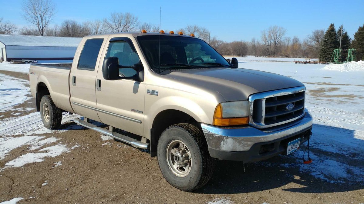 (I-47) (TITLE) 1999 FORD F-350 PICKUP TRUCK, CREW CAB LONG BOX, LARIAT, 4WD, 7.3 V8 TURBO DIESEL, 37