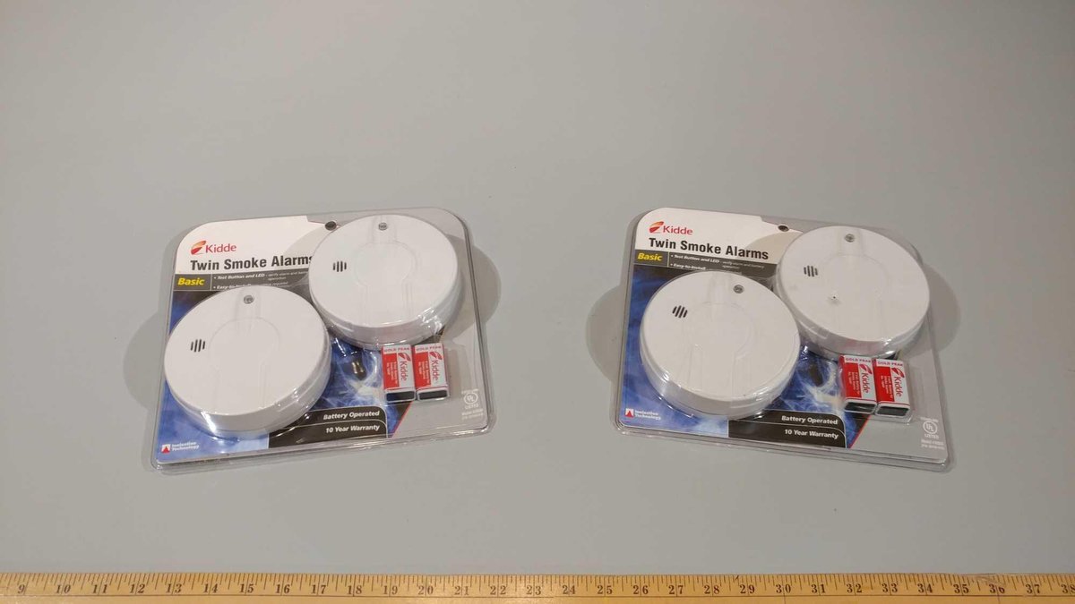 (2) KIDDIE 2-PACK SMOKE DETECTORS