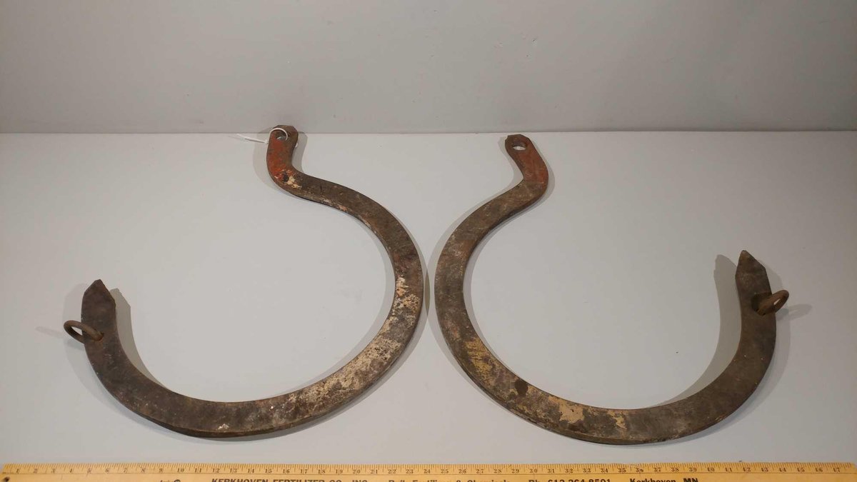 (2) LARGE STEEL HOOKS