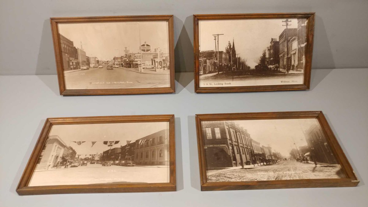 (4) VINTAGE FRAMED PHOTOGRAPHS OF DOWNTOWN WILLMAR, MN