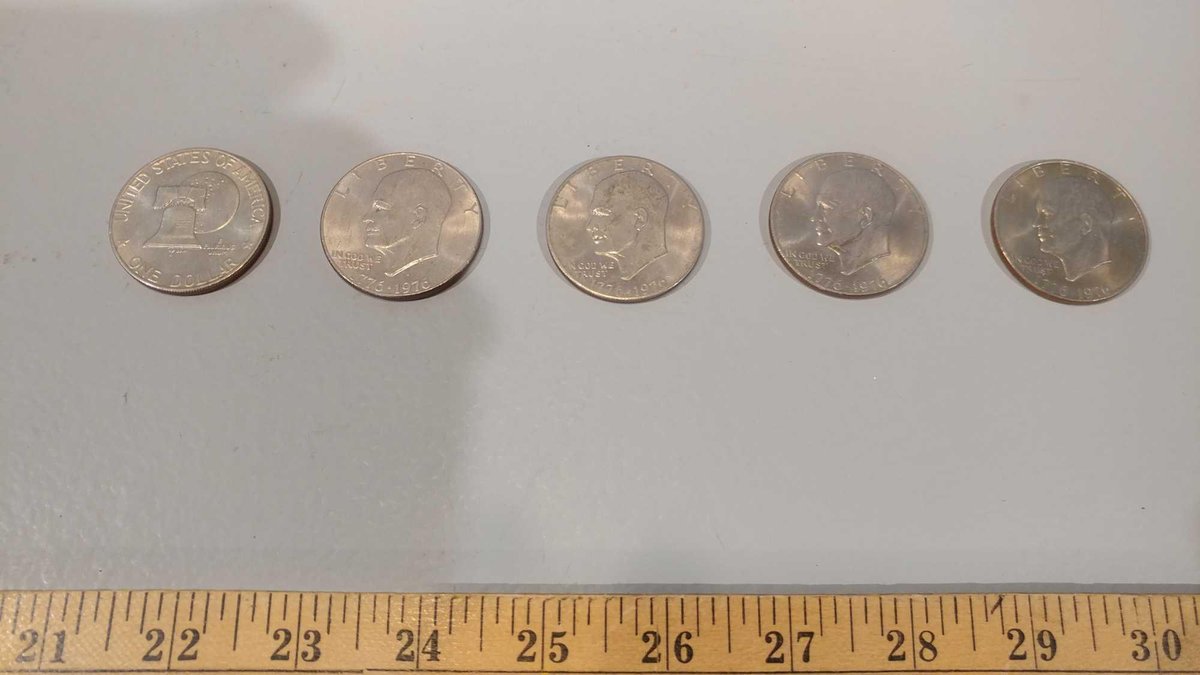 (5) COLLECTORS LIBERTY SILVER DOLLARS YEARS 1776 - 1976