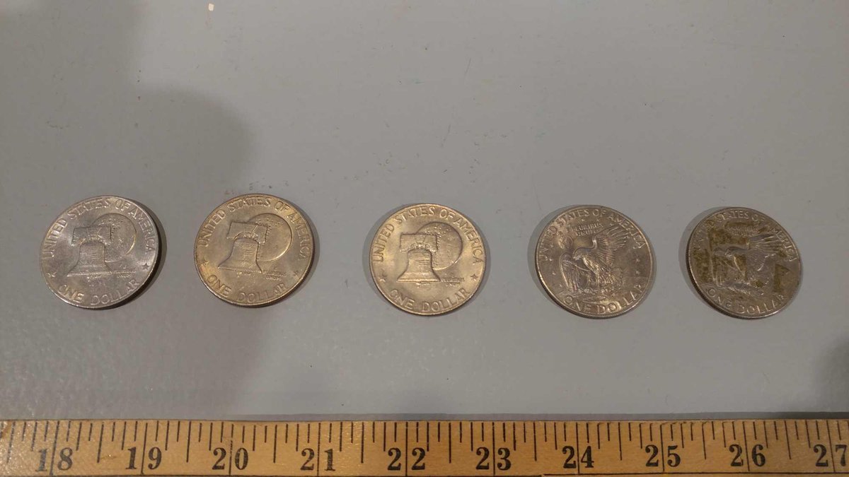 (3) COLLECTOR LIBERTY SILVER DOLLARS 1776 - 1976, (2) LIBERTY SILVER DOLLARS 1972 AND 1974
