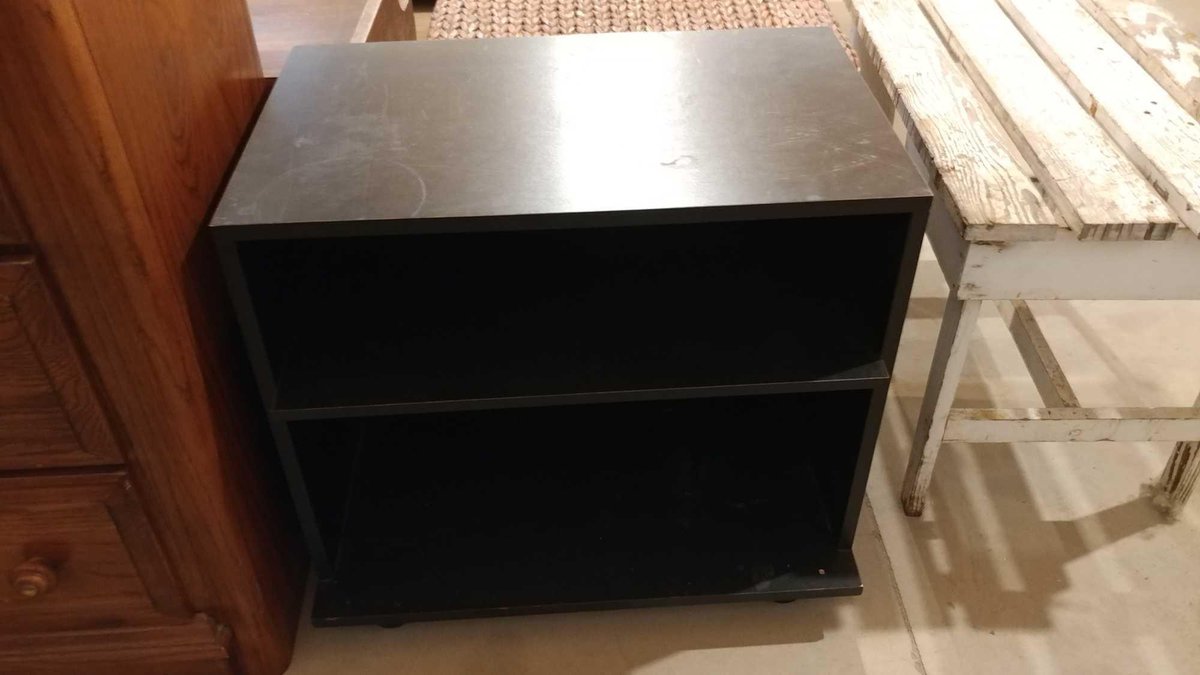 2-SHELF BLACK STAND