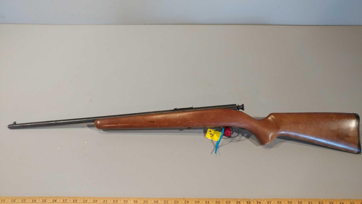 SPRINGFIELD SAVAGE MODEL 12A, .22 SHORT/LONG CAL RIFLE, SINGLE SHOT BOLT ACTION (LOCATED AT MIKES GU