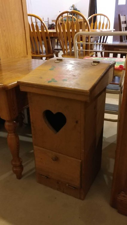 HOMEMADE WOOD POTATO CONTAINER/ OR GARBAGE CONTAINER