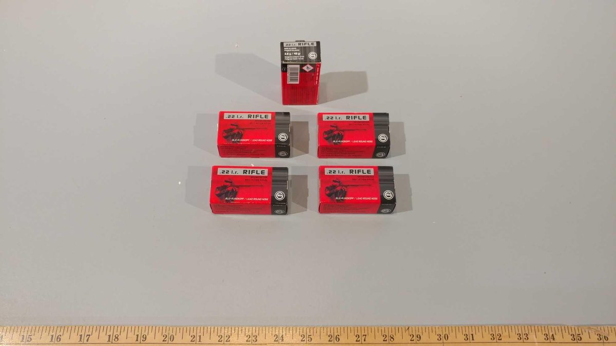 (I-18) (5) BOXES OF 50 ECO .22 CAL RDS
