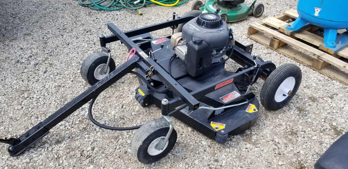 (I-573) 50" SWISHER PULL BEHIND MOWER, PULL START (ITEM AT ZIELSDORF AUCTIONS)