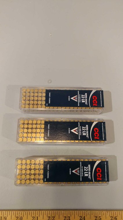 (I-25) (3) BOXES OF 100 CCI .22 CAL RDS