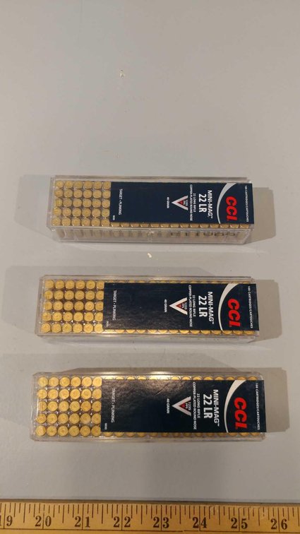 (I-26) (3) BOXES OF 100 CCI .22 CAL RDS