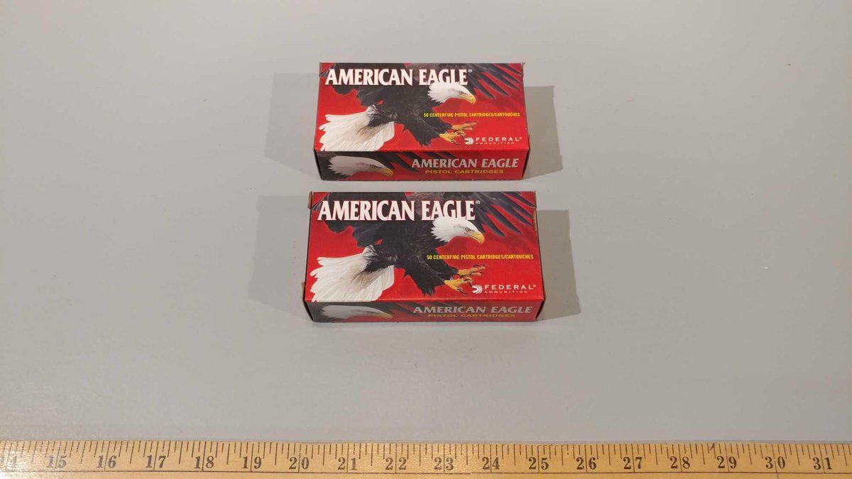 (I-28) (2) BOXES OF 50 AMERICAN EAGLE 9MM LUGER 115 GRAIN FMJ RDS