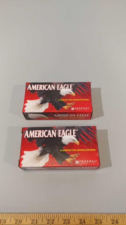 (I-30) (2) BOXES OF 50 AMERICAN EAGLE 9MM LUGER 115 GRAIN FMJ RDS