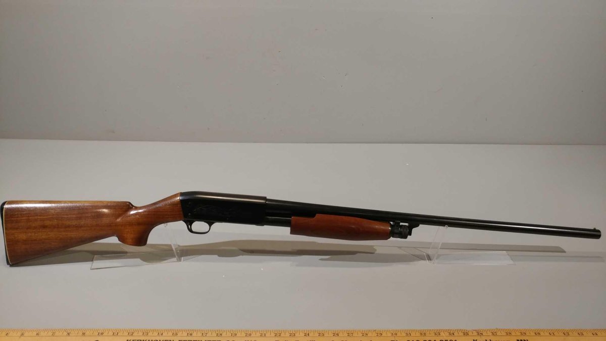 (I-245) ITHICA MODEL 37 12 GAUGE PUMP SHOTGUN, SN# 889861 (LOCATED AT MIKES GUN SHOP IN BENSON, MN)