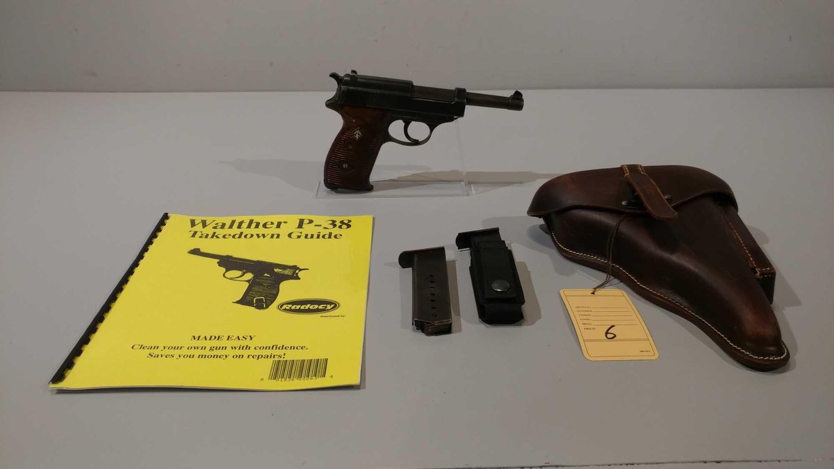 GERMANY MODEL: P38-CYG AUTO 9MM, SER#5566HM, WWII GERMAN MARKED, HARD SHELL (LOCATED AT MIKES GUN SH