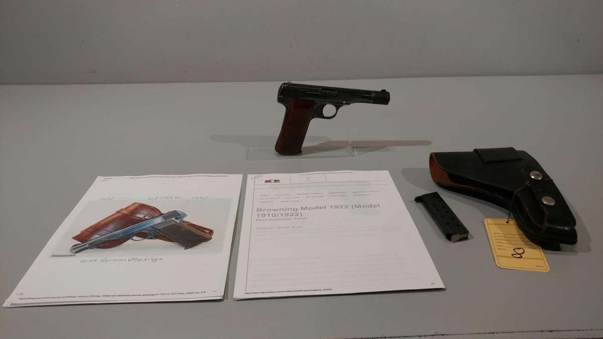 GERMANY MODEL: BROWNING 1922 AUTO-CAL 7.65, 32 ACP, SER# 204082, WWII GERMAN (LOCATED AT MIKES GUN S