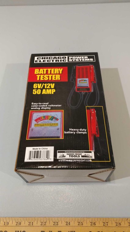 CHICAGO ELECTRIC POWER SYSTEMS BATTERY TESTER 6V/12V 50 AMP, NEW