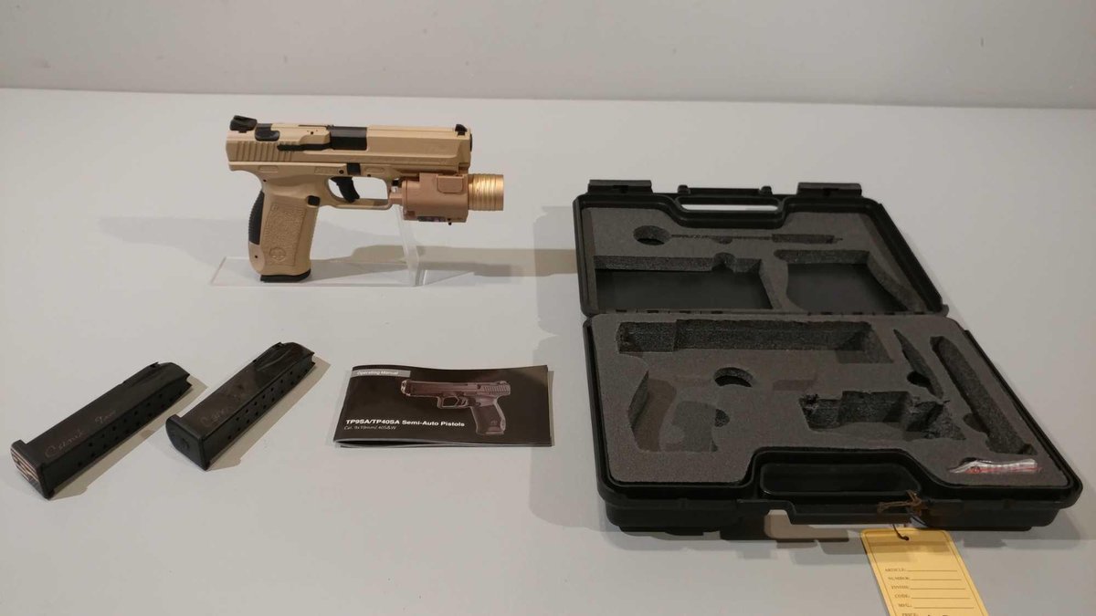CANIK TPPSA 9MM, W/TACH LIGHT, SER# T6472-16AP16147, (2) EXTRA MAGS & CASE, (LOCATED AT MIKES GUN SH