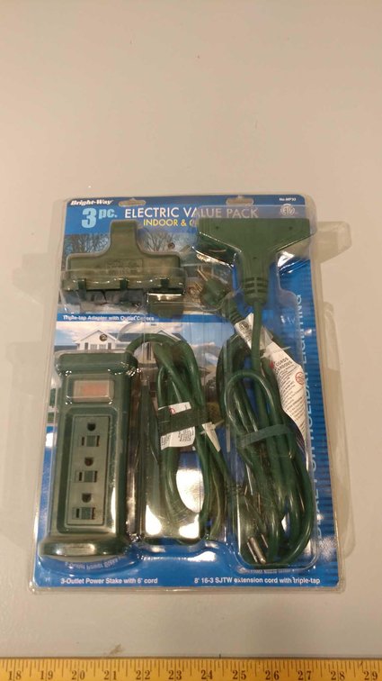 BRIGHT-WAY 3,-PIECE ELECTRIC VALUE PACK, INDOOR & OUTDOOR USE