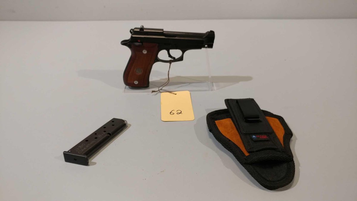 ITALY, MODEL: 85F AUTO CAL 380, SER#U02145Y, ISWB HOLSTER, 1 EXTRA MAG, (LOCATED AT MIKES GUN SHOP I