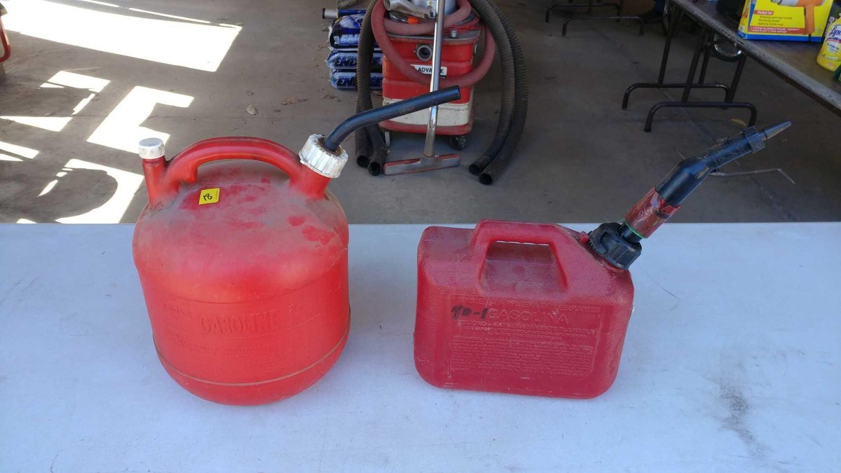 (2) SMALL POLY GAS CANS