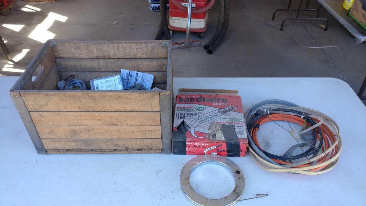 ASSORTMENT OF ELECTRICAL WIRING, ELECTRICAL SNAKE, AND MISC ELECTRICAL BOXES & OUTLETS