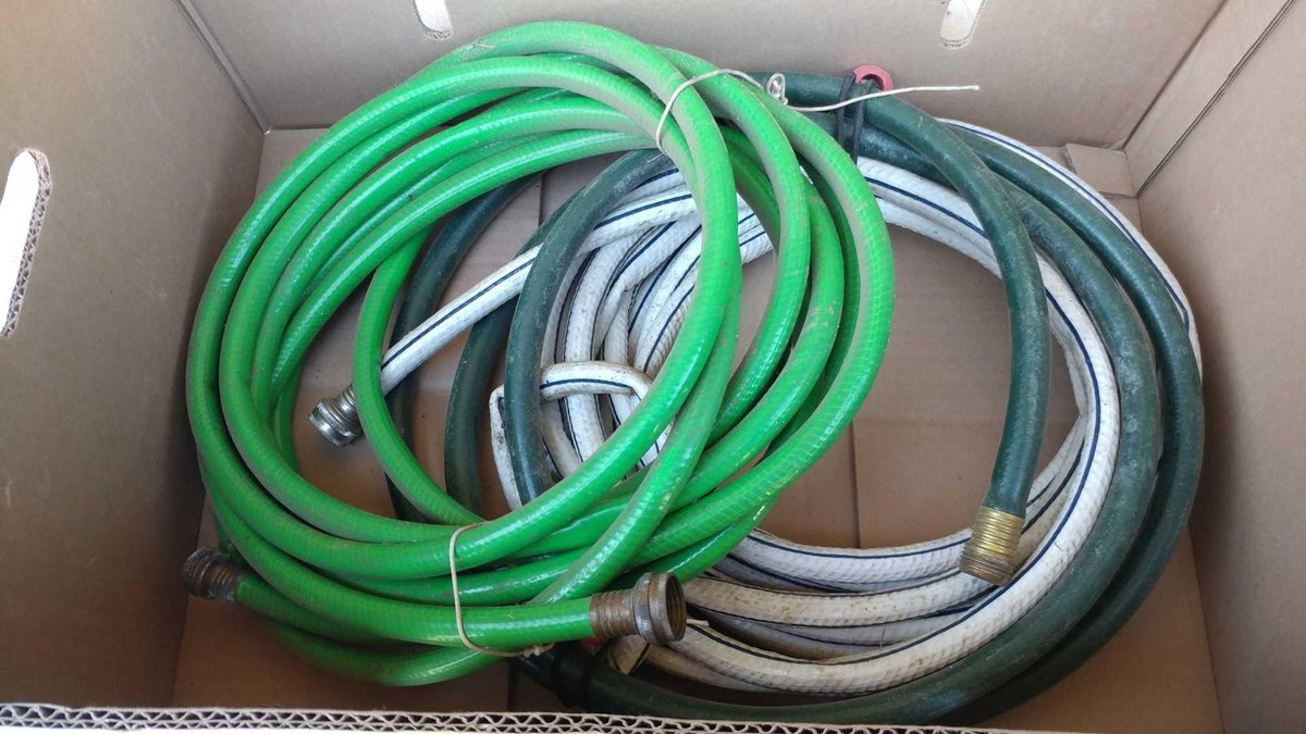 (3) SMALLER LENGTHS OF GARDEN HOSES