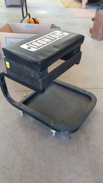 IRONTON ROLLING SHOP STOOL