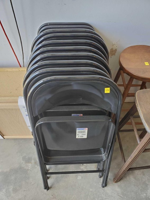 (8) SAMSONITE METAL FOLDING CHAIRS, & (4) METAL FOLDING CHAIRS