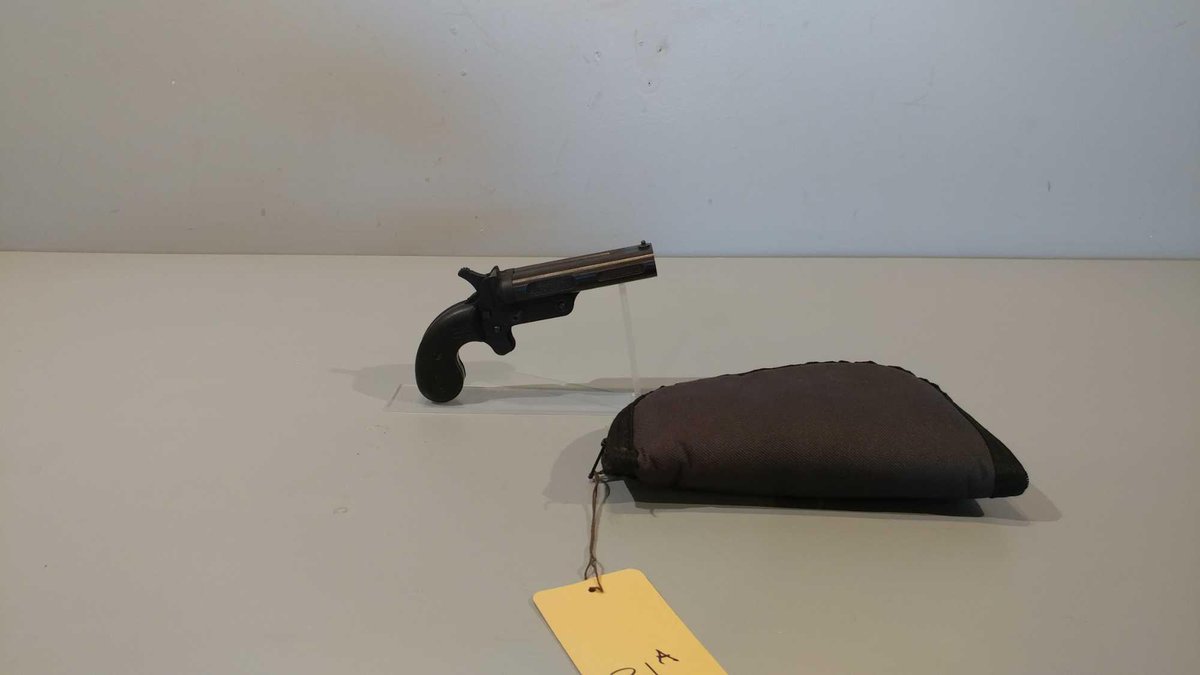 LEINAD DD DOUBLE BARREL DERRINGER 45/410 PISTOL, SN#M00020782 (LOCATED AT MIKES GUN SHOP IN BENSON, 