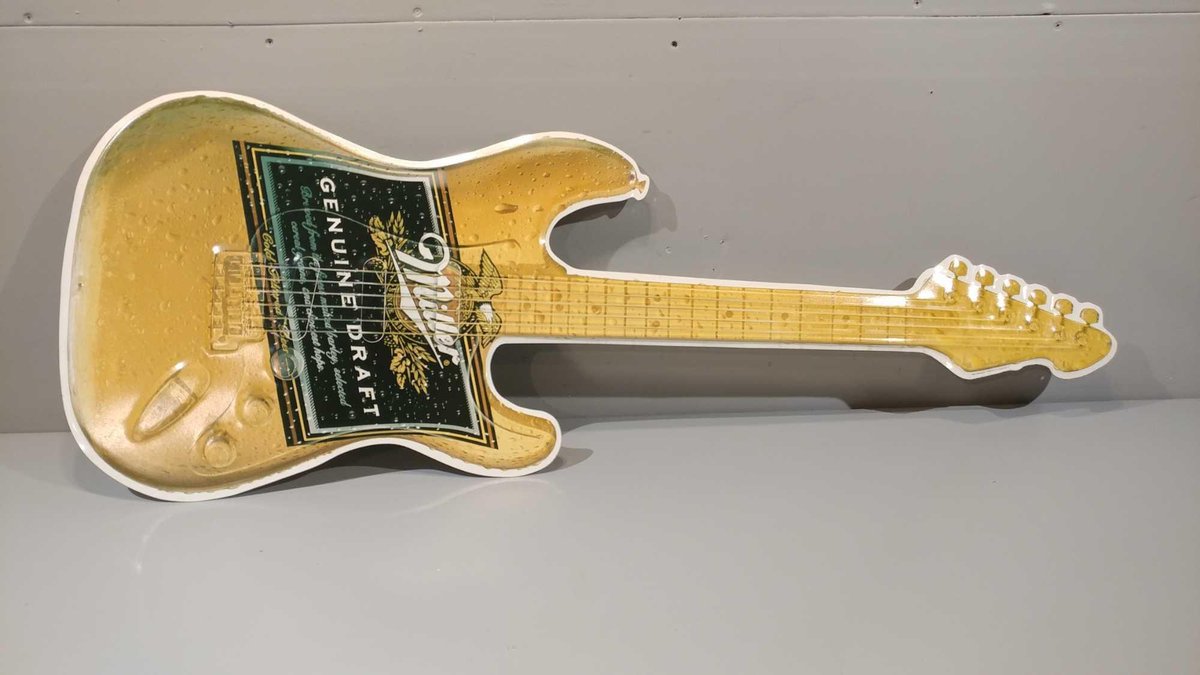 MILLER GENUINE DRAFT GUITAR SIGN