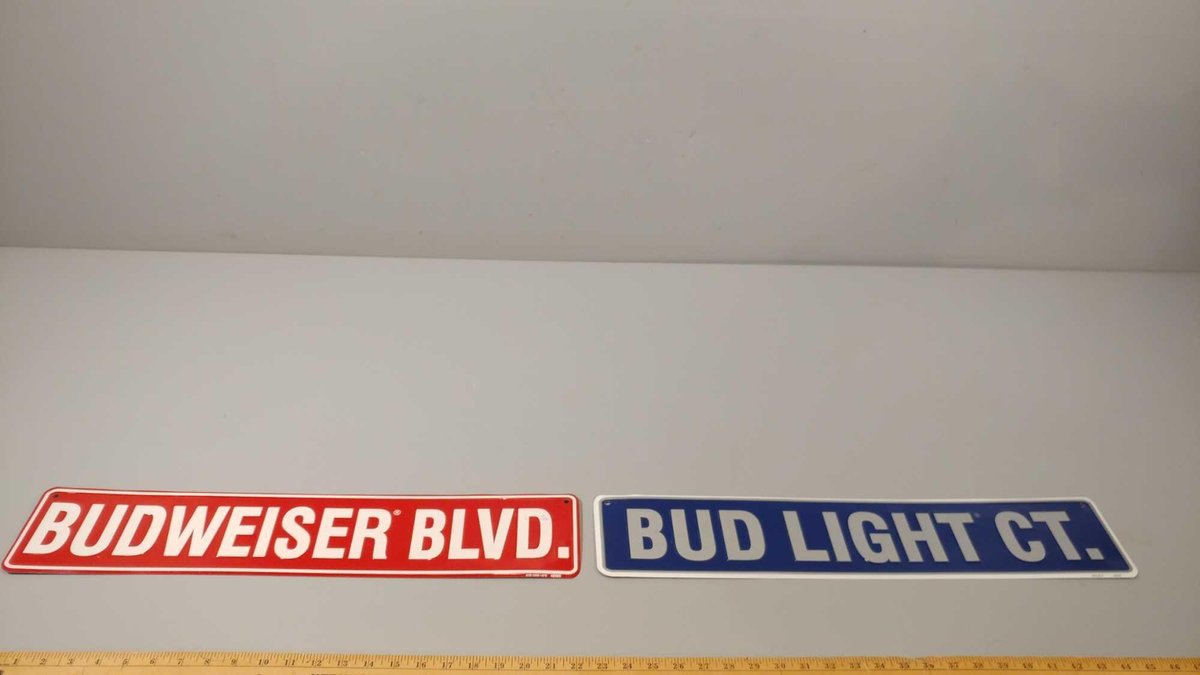 BUDWEISER BLVD. SIGN AND BUD LIGHT CT. SIGN