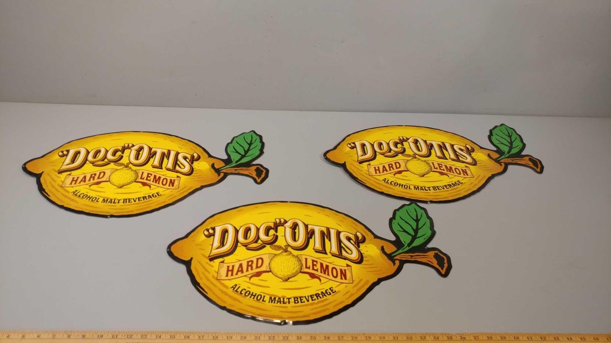 (3) DOC OTIS' HARD LEMON SIGN