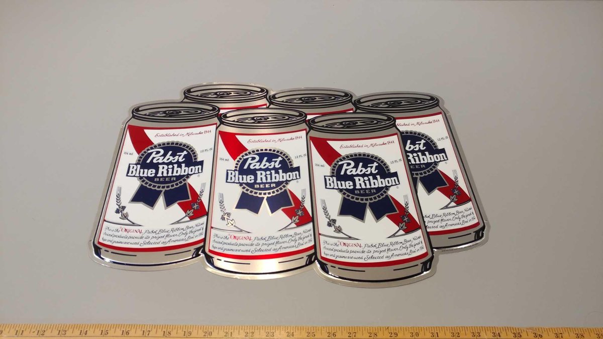 PABST BLUE RIBBON SIX PACK SIGN