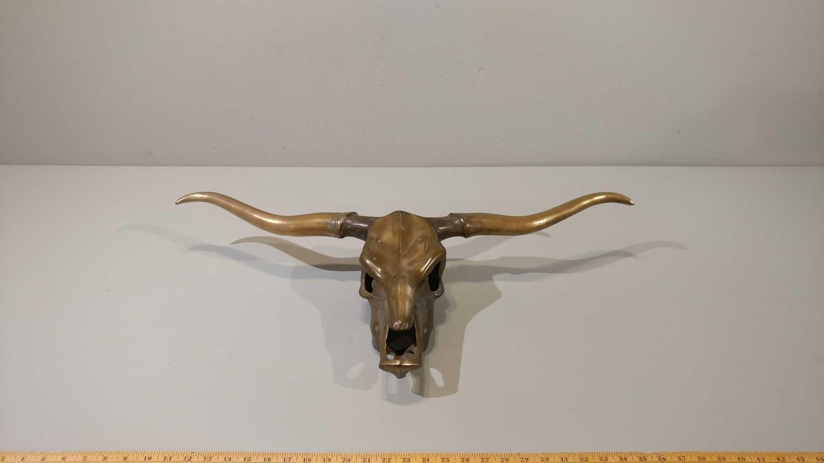 METAL BULL SKULL