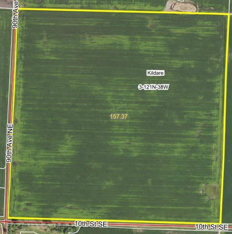 Parcel #6&nbsp;&nbsp; 160+/- Deeded Acres Kildare Township Section 3, 157.14 Tillable Acres Township 121, Rang