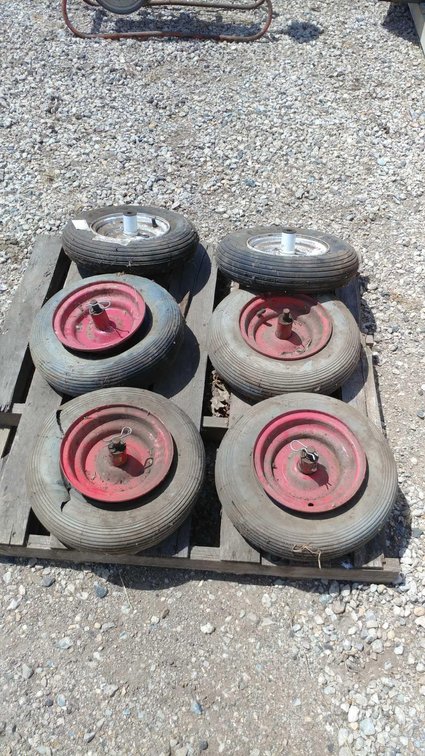 (6) WHEELBARROW TIRES & RIMS