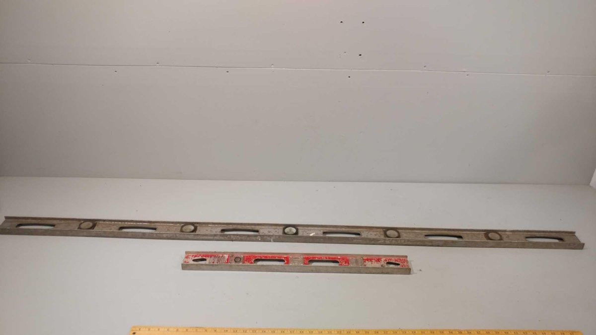 (2) LEVELING TOOLS, ONE LARGE, ONE SMALL