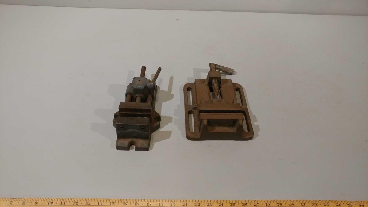 (2) DRILL PRESS VISES