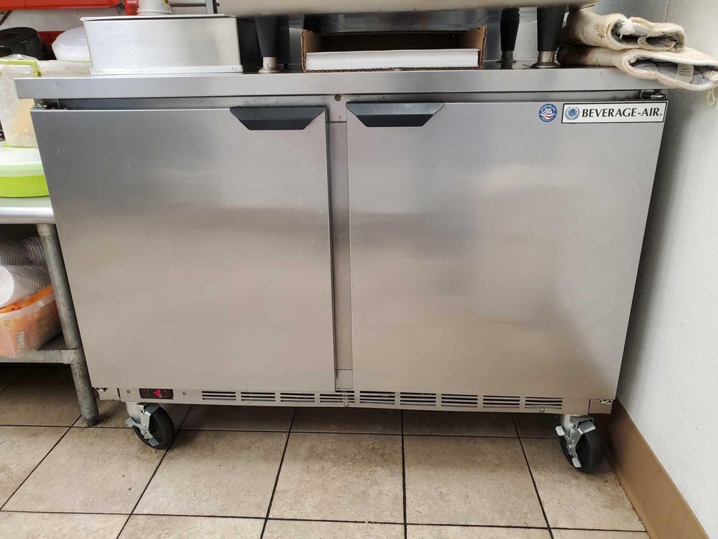BEVERAGE AIR FREEZER, NSF RATED, WORKING CONDITION (48"W X 36"H X 29"D)