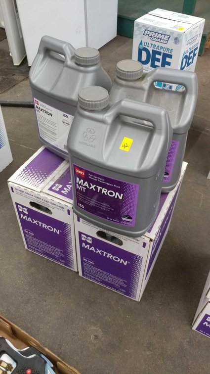 (7) 2.5 GAL CONTAINERS OF MAXTRON MT SAE 50 