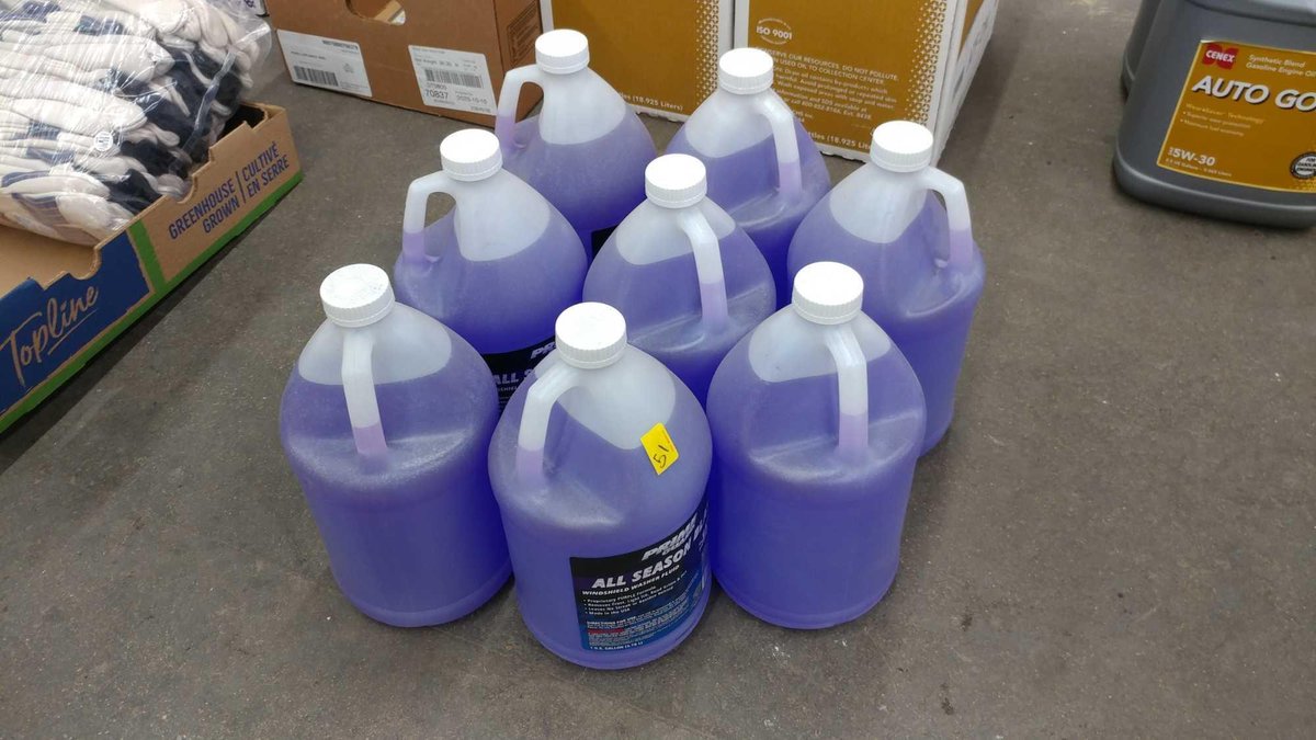 (8) GAL CONTAINERS OF PRIME GUARD WINDSHIELD WASHER FLUID