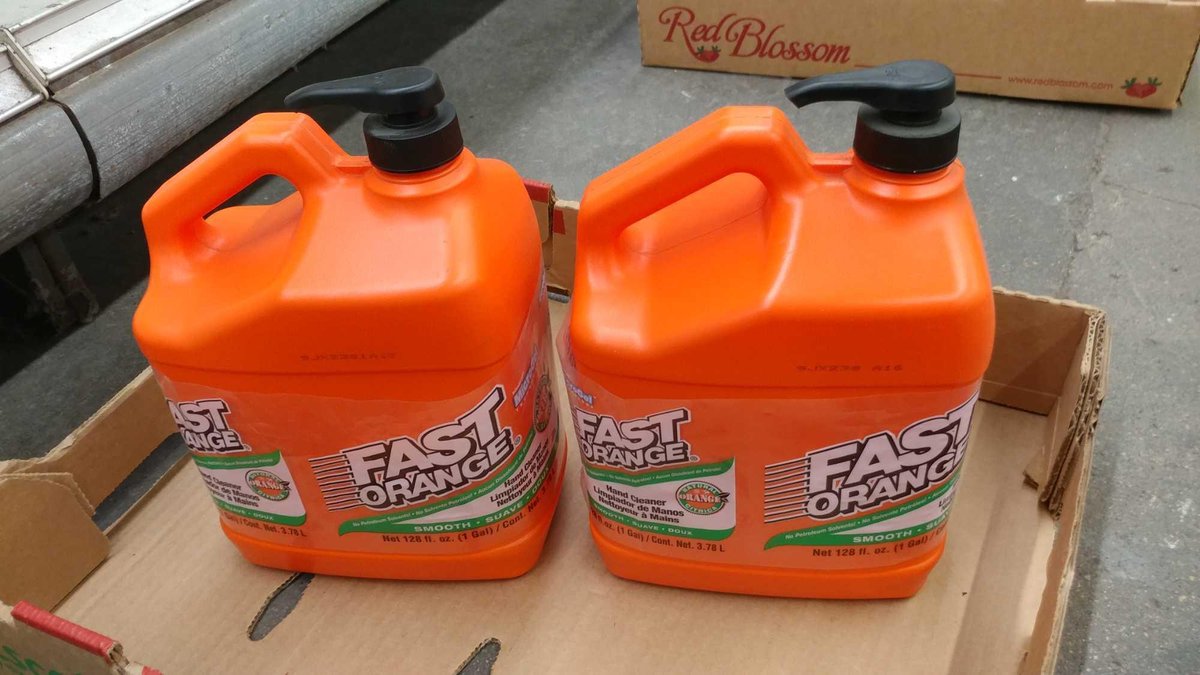 (2) GAL OF FAST ORANGE HAND CLEANER