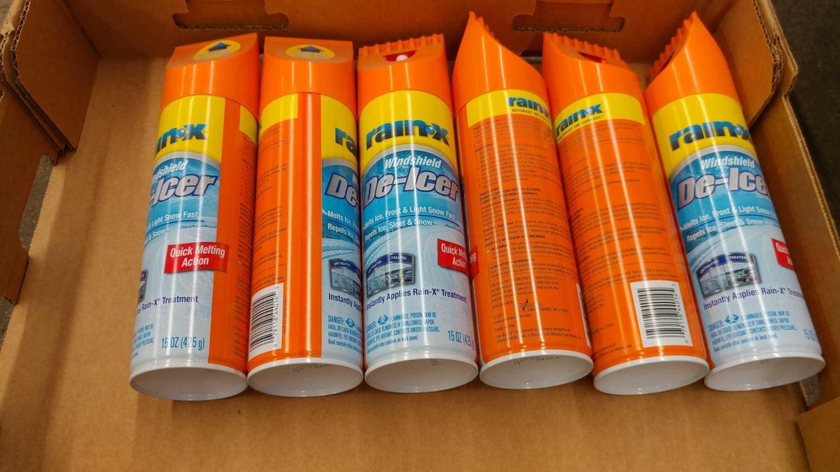 (6) CANS OF RAIN-X DE-ICER