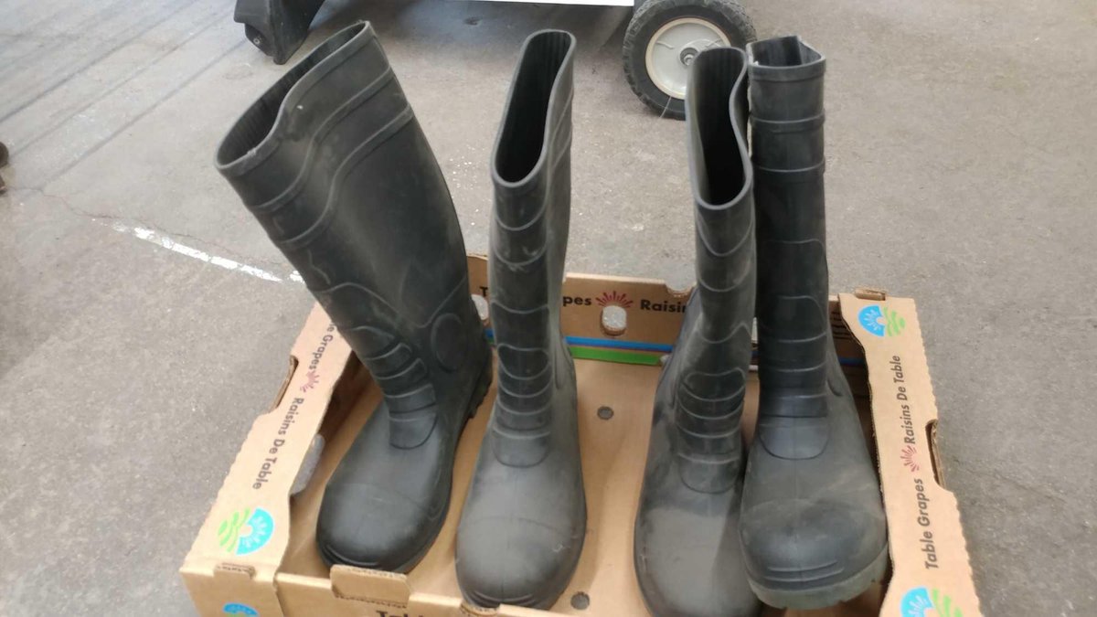 TINGLEY STEEL & REG TOE RUBBER BOOTS, SIZE 11