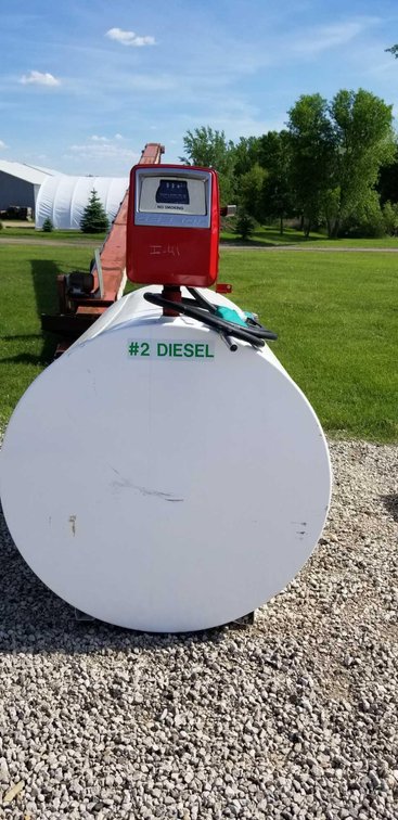 (I-41) 550 GAL FUEL TANK SINGLE WALL W/ 110 VOLT GAS BOY PUMP 