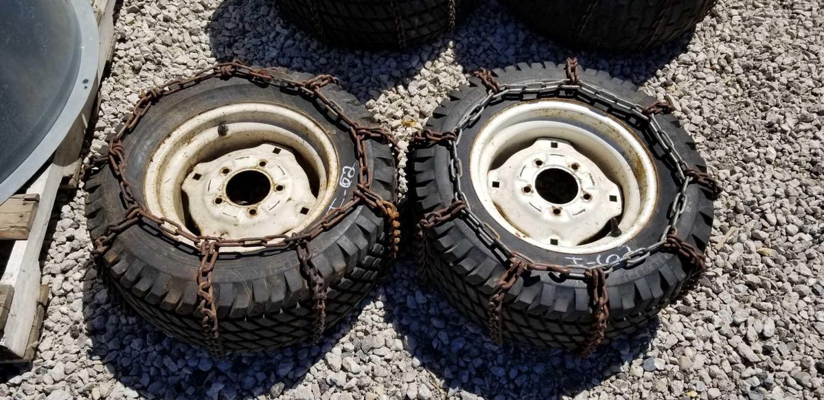 (I-62) SINGLE WHEELS W/ TIRE CHAINS FOR CRAFTSMAN MOWER&nbsp;