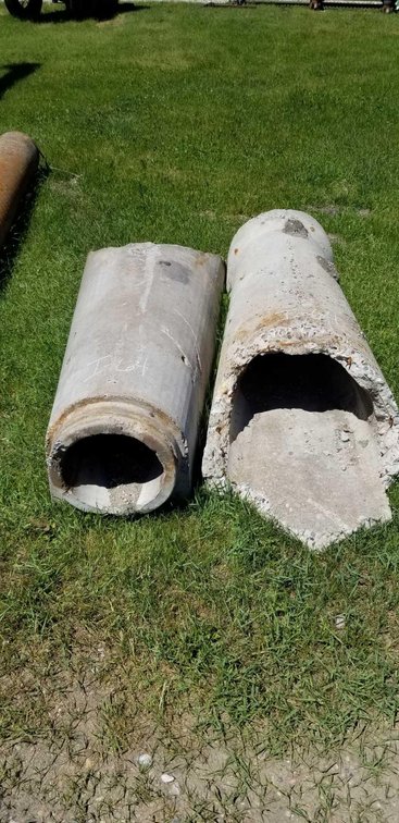 (I-64) 2-PIECE CEMENT 8' CULVERT, OPENING 13"H X 19"W, GREAT FOR TRAILS
