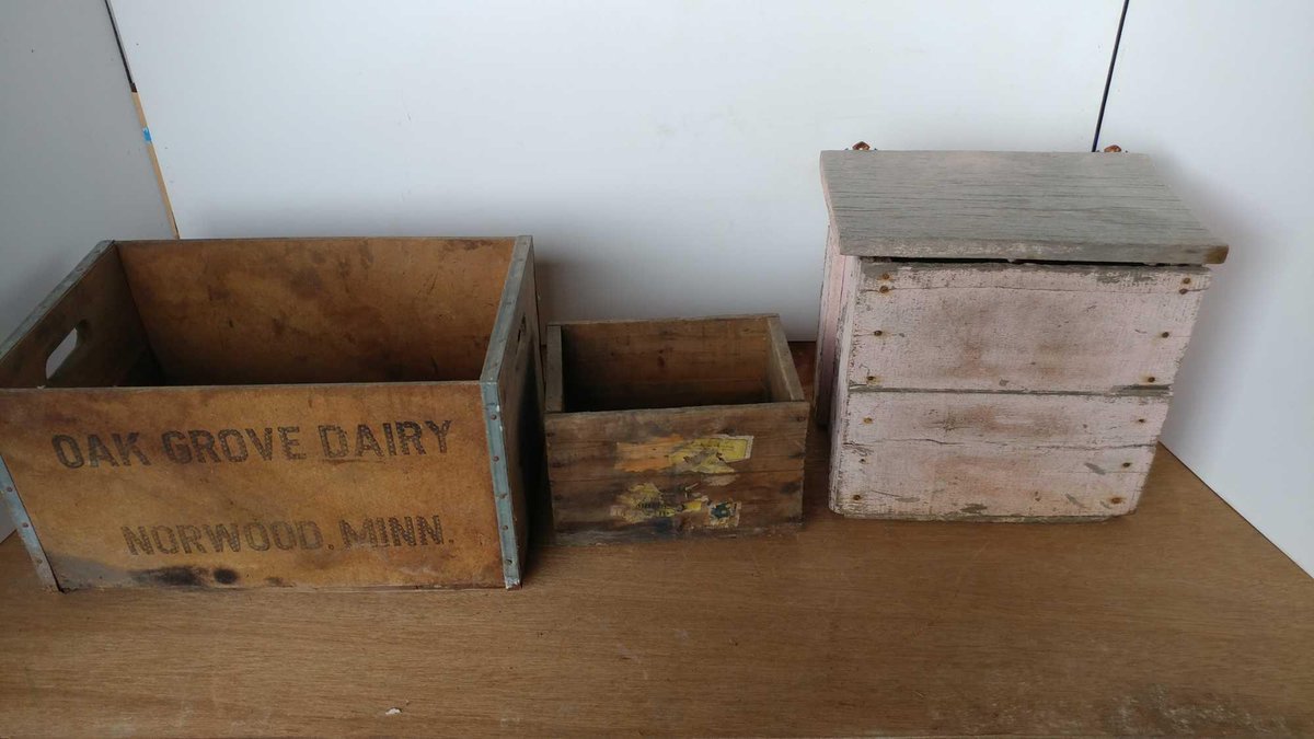 (3) WOODEN BOXES